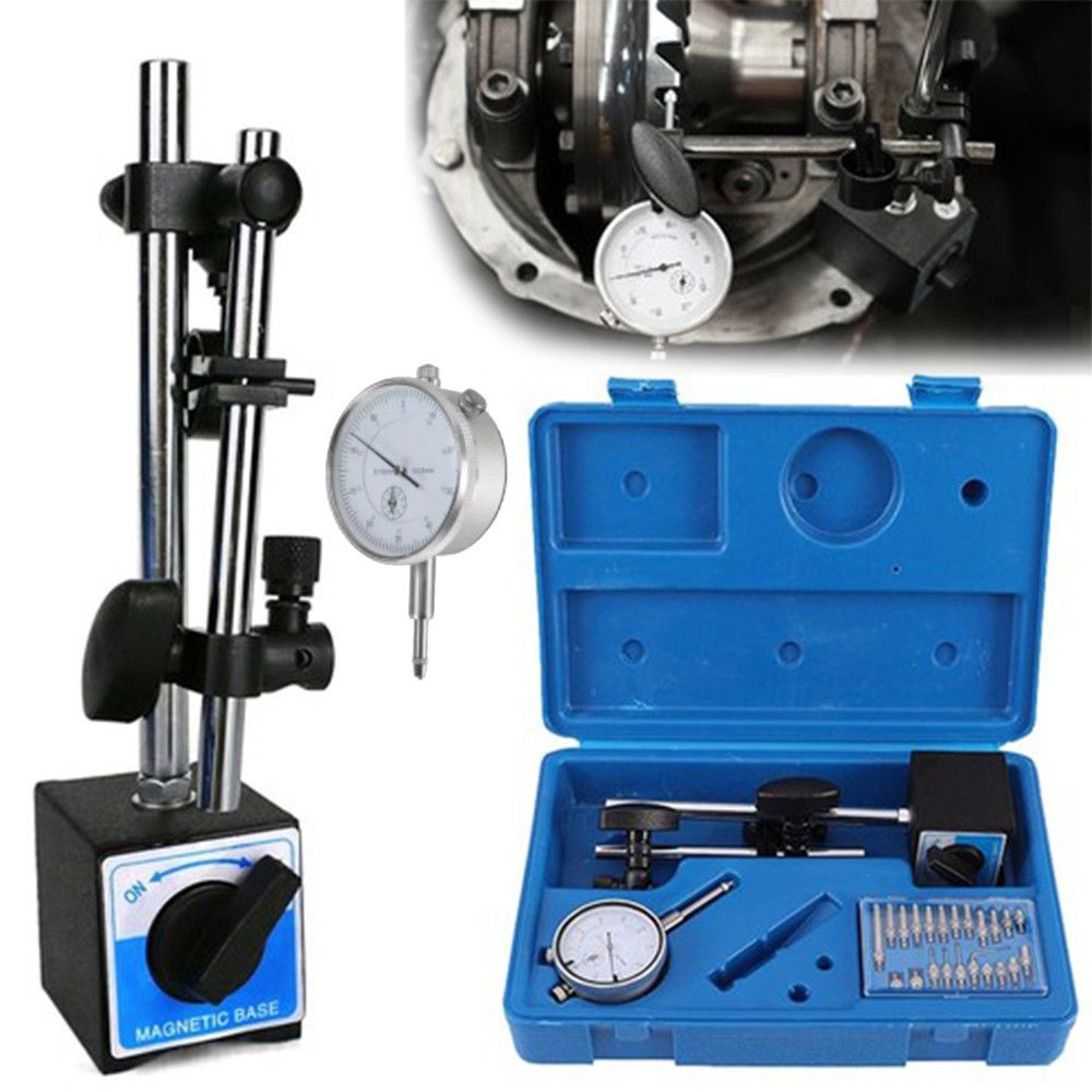 Dial Indicator with Magnetic Base 0.001"Precision Gauge Test Indicator Point Set