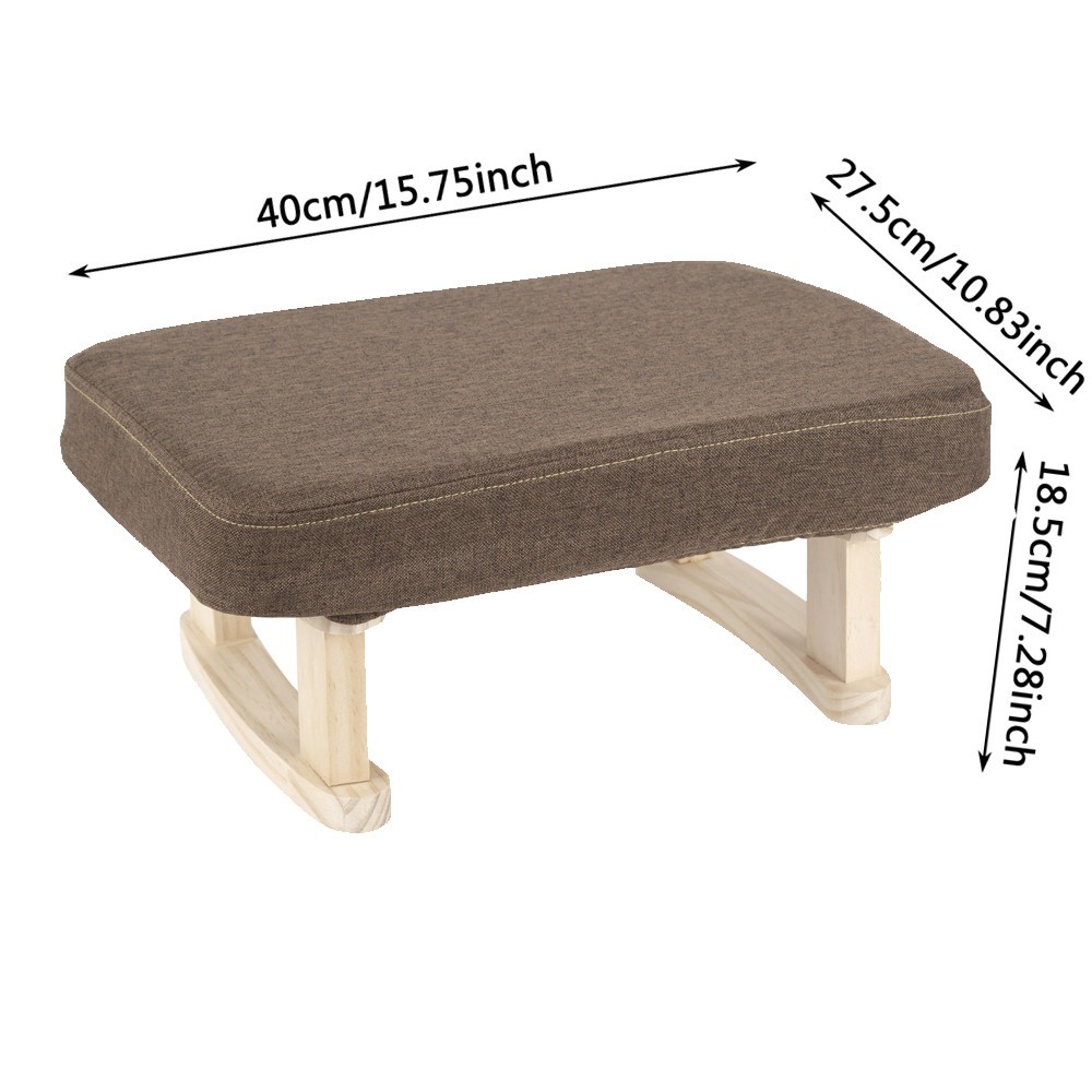Footstool Chair Stool Rectangle Footrest Padded Rest Seat Padded Pouffe Chair