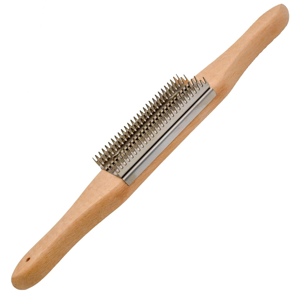 Buffer Wheel Rake Polishing Tool w/ Stainless Steel Teeth Handle for Buffing