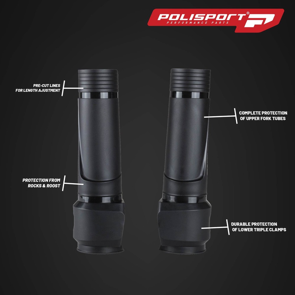 Polisport Lower Triple Clamp Guard - Universal Fork Protector Black