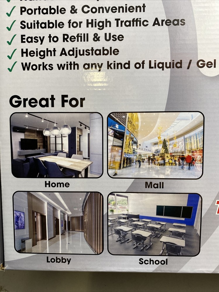 Touch Free Automatic Sani Station Adjustable Stand Smart Chip Large Capacity NEW