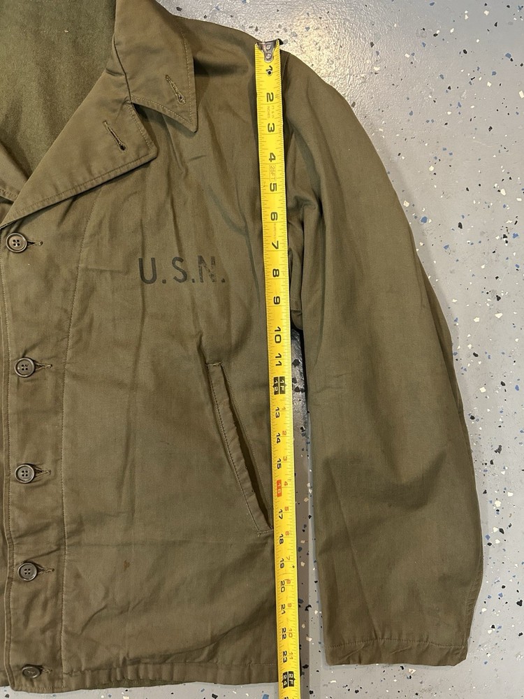 WWII ORIGINAL US NAVY N4 FIELD JACKET M41 USN VINTAGE