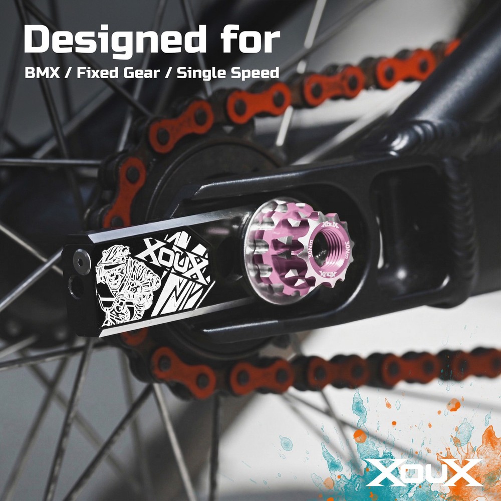 XOUX AX-B BMX Axle Nuts 10MM, Pink