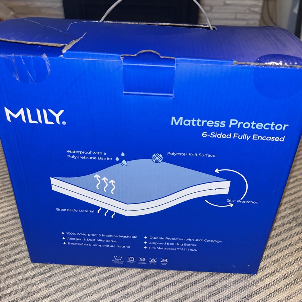 MLILY Mattress Protector 6-Sided Fully Enclosed KING SIZE
