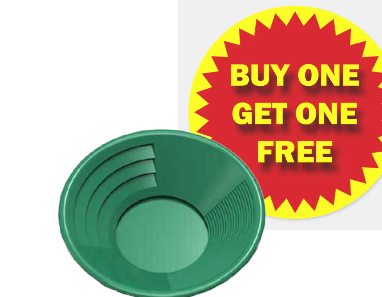 12" PANNING GOLD PAN - GREEN + FREE 12" BLUE PAN With Each green pan ordered