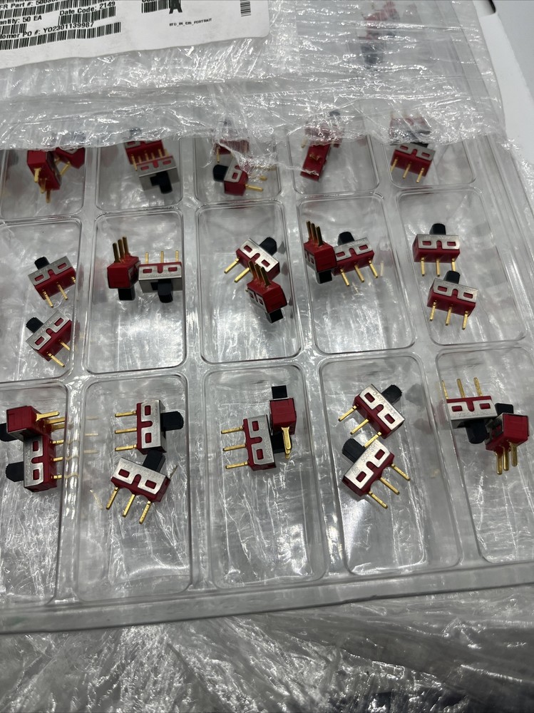 Master Electronics Slide Switch, 500SSP1S1M2REA, J01