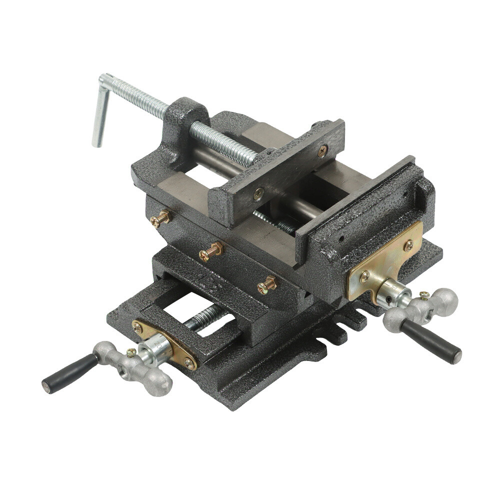 5" Cross Slide Vise Drill Press X-Y Clamp Heavy Duty Machine Metal 2 Way Black