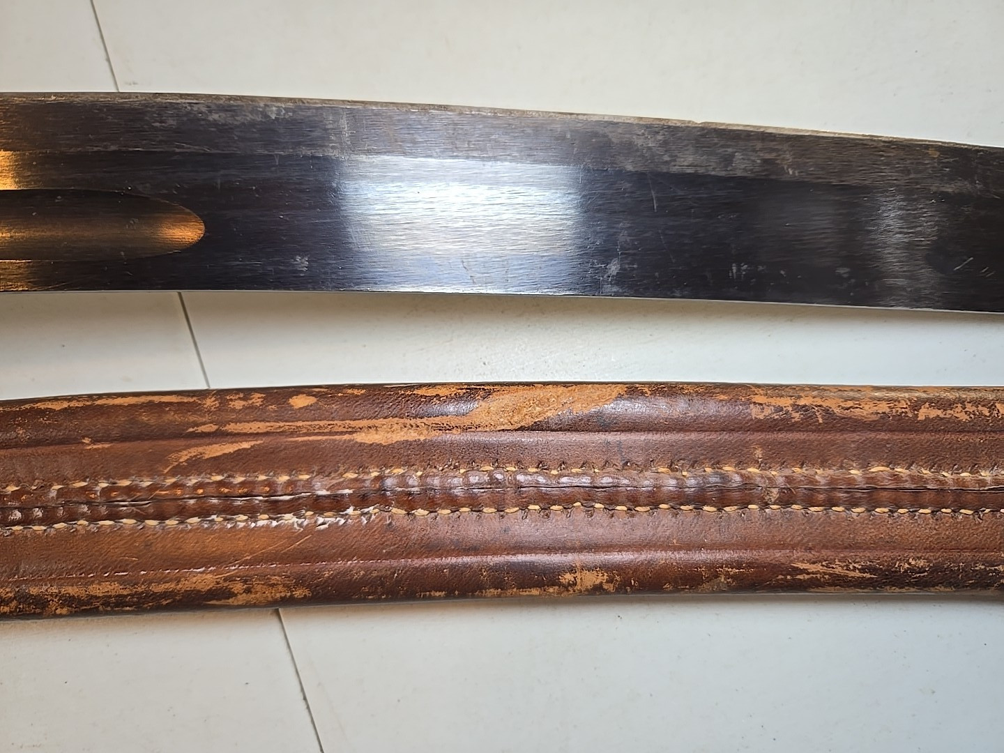 WWI Model 1917 or M1941 USN Naval Cutlass Sword w/Scabbard - US Navy - Klewang