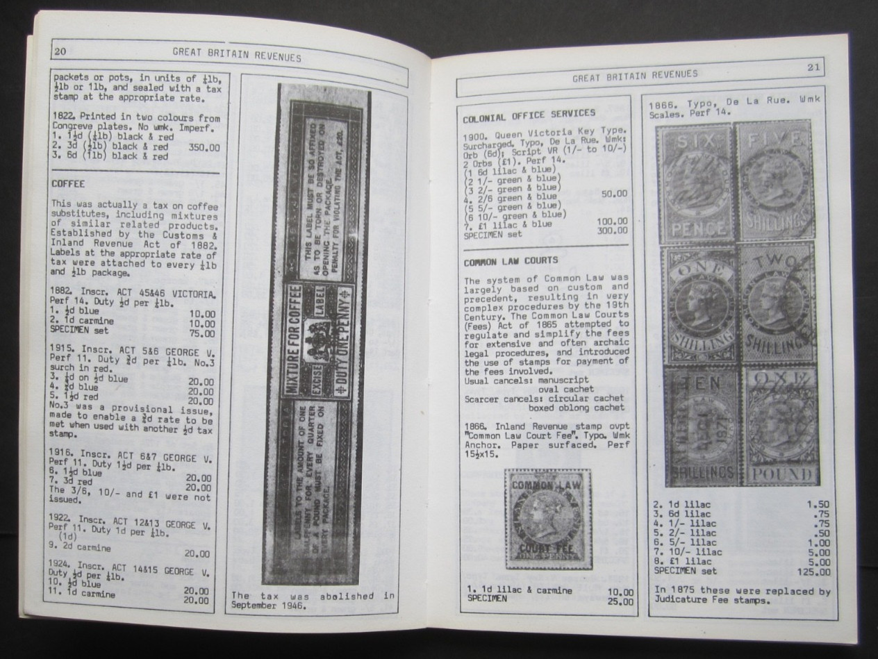 J. Barefoot Ltd - Great Britain Revenues, Stamp Catalogue 1989.
