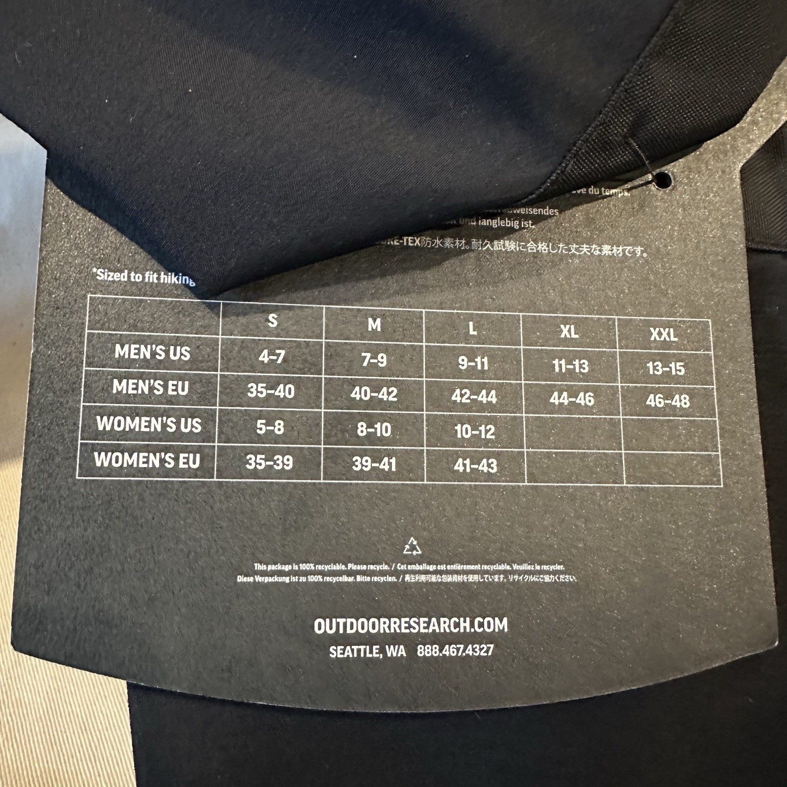 NEW Outdoor Research Expedition Crocodile Gore Tex Gaiters Men Wide M Black