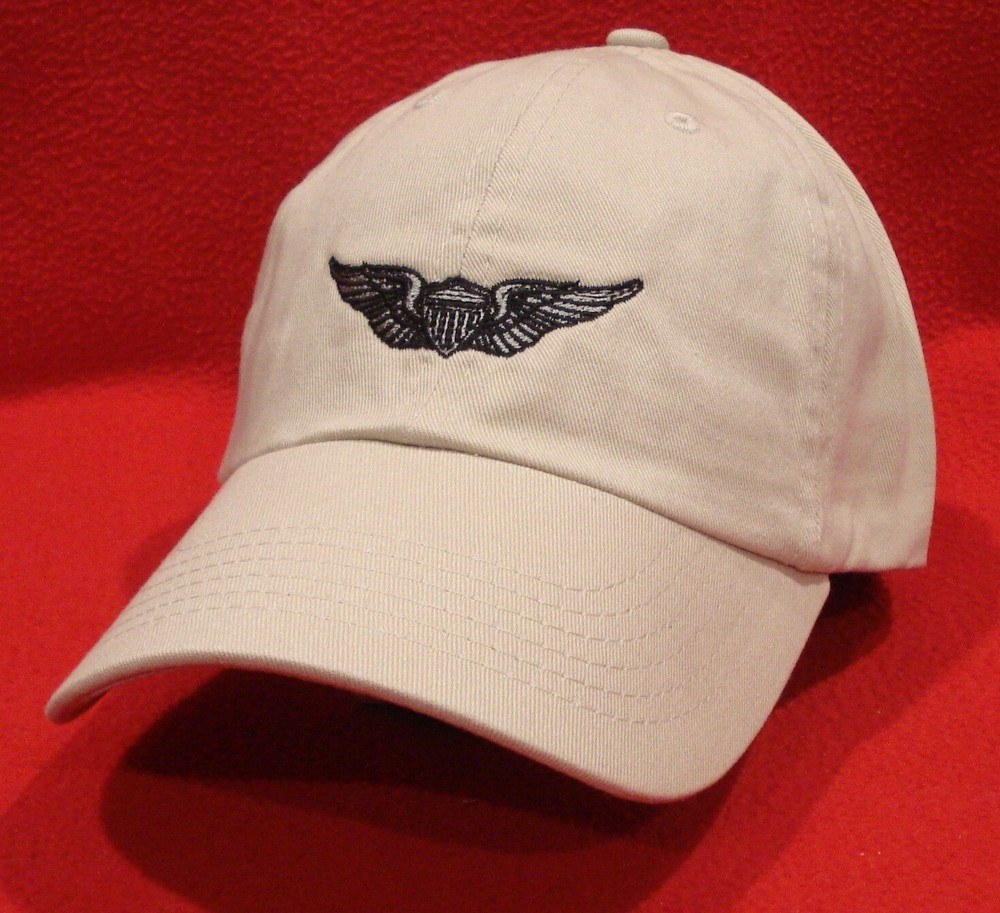 Army Aviator - Basic Pilot Wings Ball Cap, low-profile embroidered hat - stone