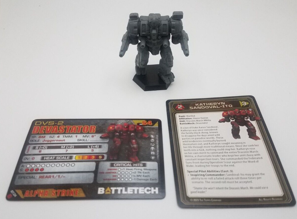 Battletech Mercenaries - Devastator *Mech & Cards*