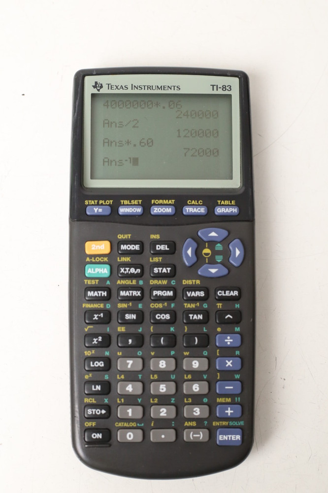 Has Lines - Texas Instruments TI-83 Regular Graphing Calculator