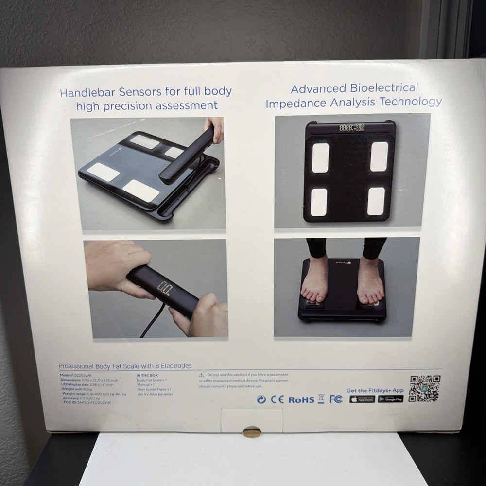 Smart Scale with BMI, 8-Electrode Body Composition Analyzer for Weight Loss NEW