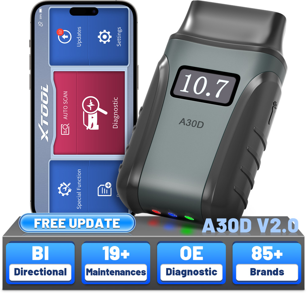 2025 XTOOL Anyscan A30D OBD2 Scanner Bidirectional Full System Diagnostic CANFD