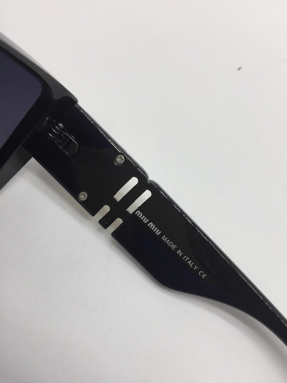 Miu Miu Fashion Black Full Rim Frame Sunglasses 50-20-145 Light Blue Lenses