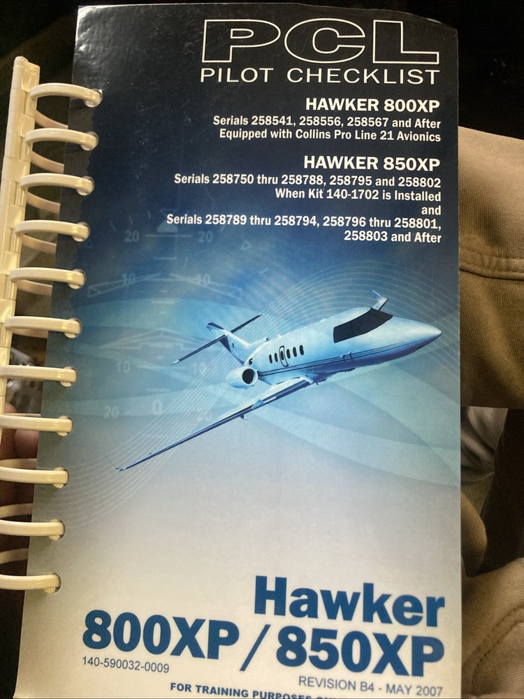 Hawker 800XP/850XP Pilot Checklist