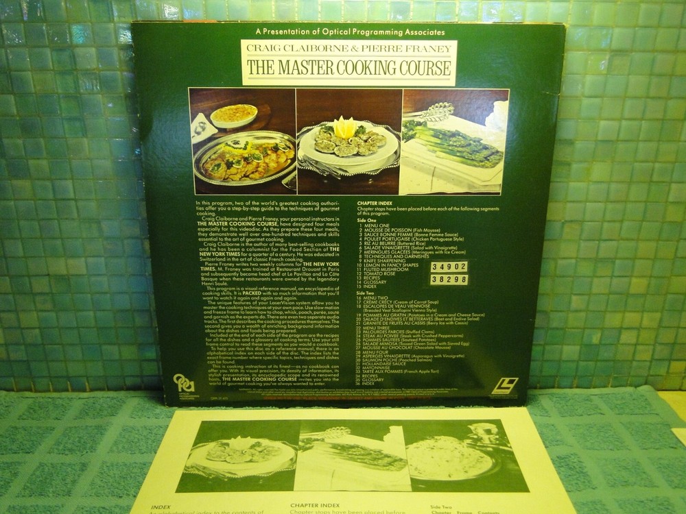 The Master Cooking Course Laserdisc -EXTRA LDs SHIP FREE