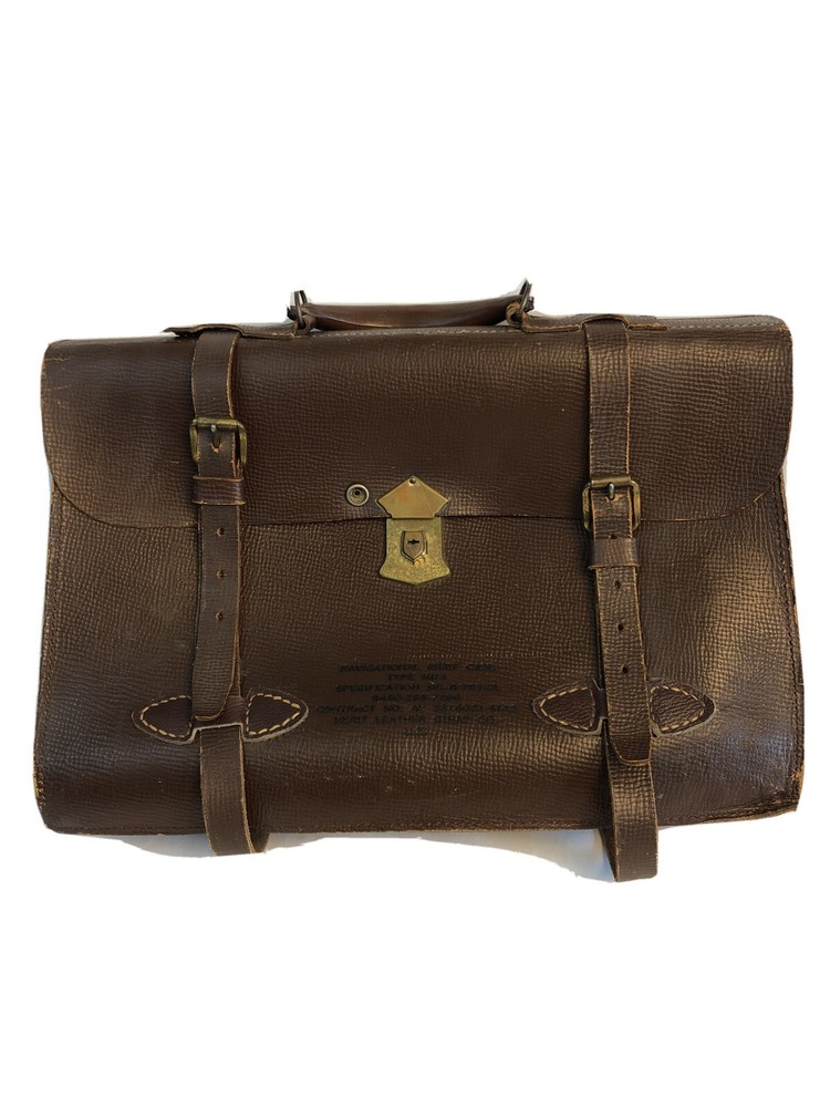 Type MB-1 Navigation Brief Case WW2 US Merit Leather Strap Company