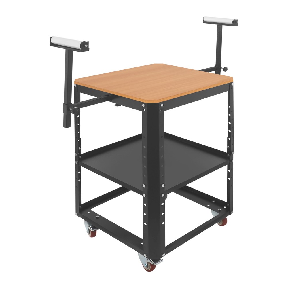 Rolling Planer Stand, Height Adjustable Planer Table W/ Wheels&extension Rollers