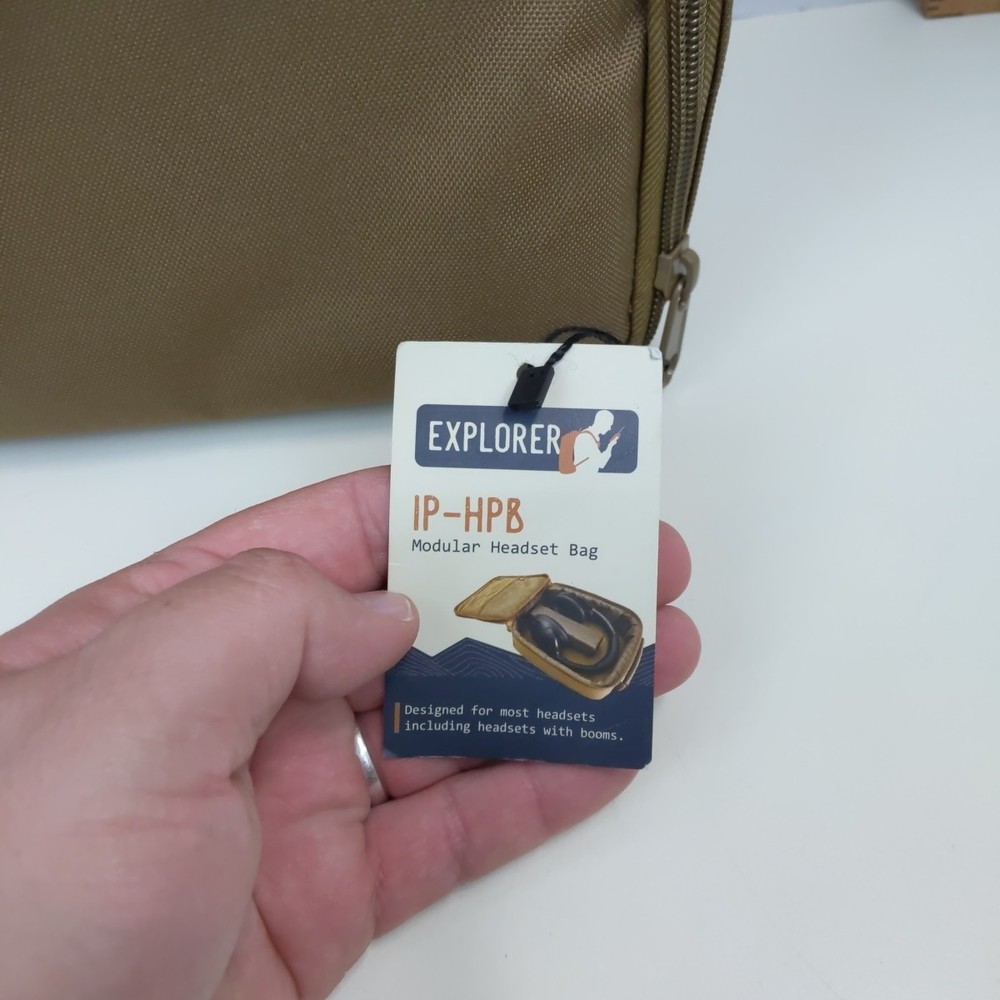 Explorer IP HPB Modular Headset Bag Zippered Carry Case Padded Tan Protective