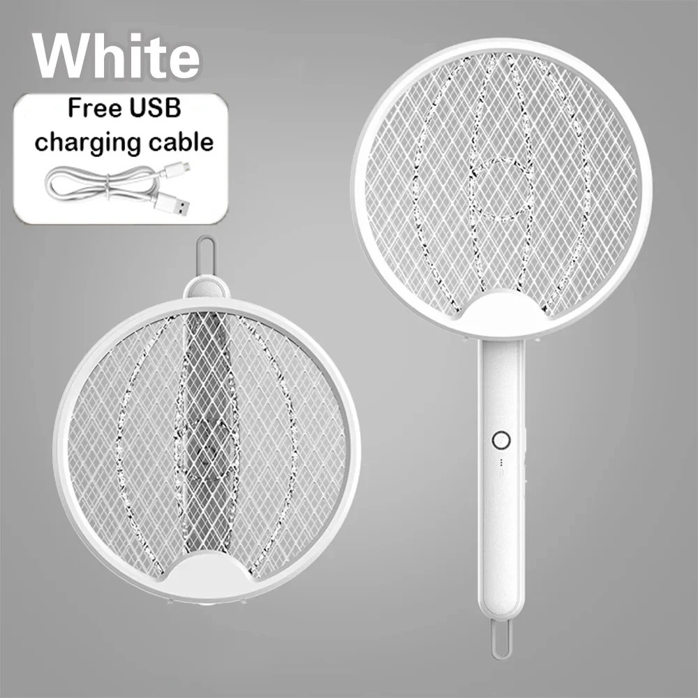 New 4In1 Electric Mosquito Killer Foldable Handheld Bug Zapper USB Rechargeable