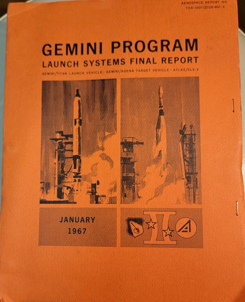 Gemini Program Launch Systems Final Report Jan 1967 Rare