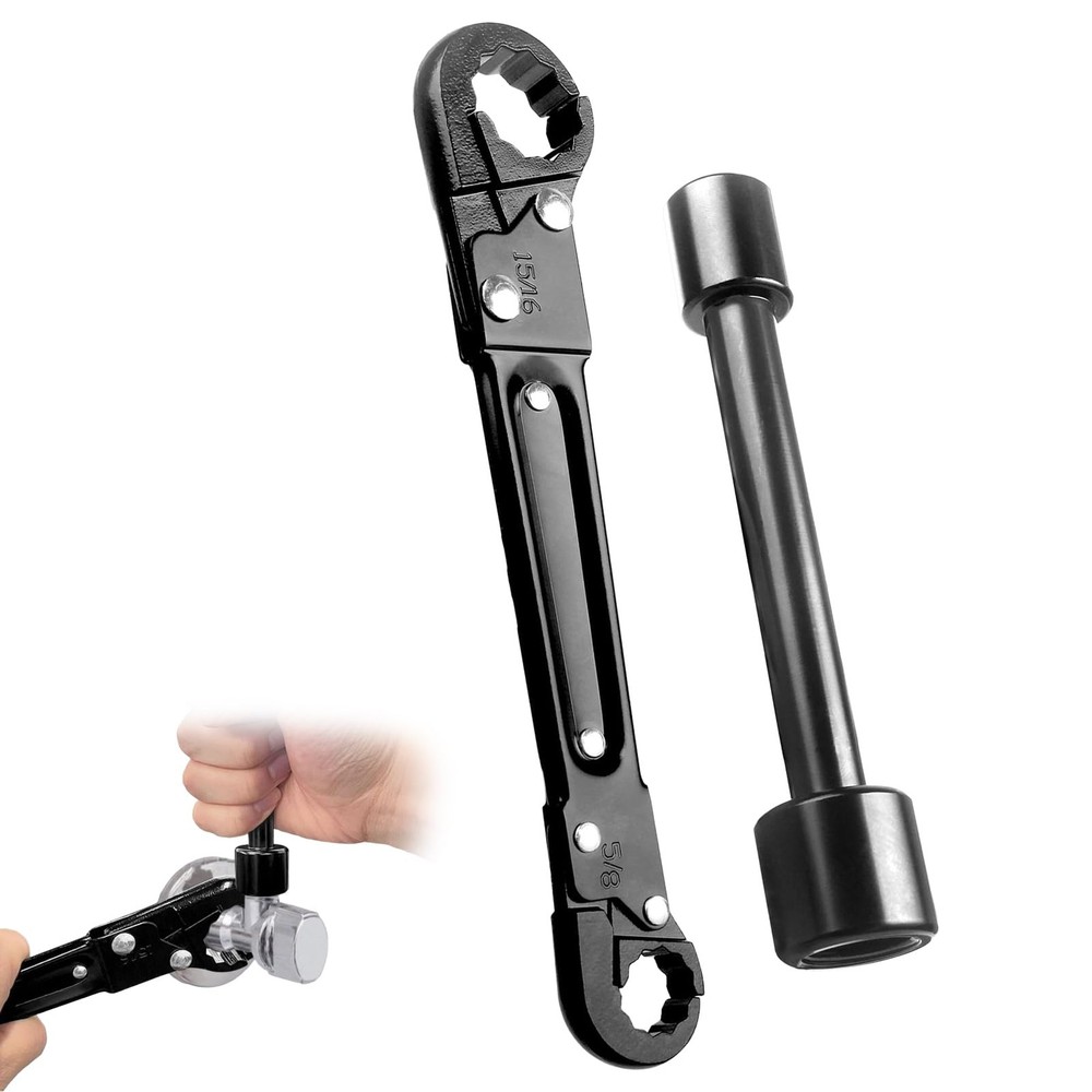Angle Stop Wrench Kit, Professional Plumbing Tool for Installing & Removing C...