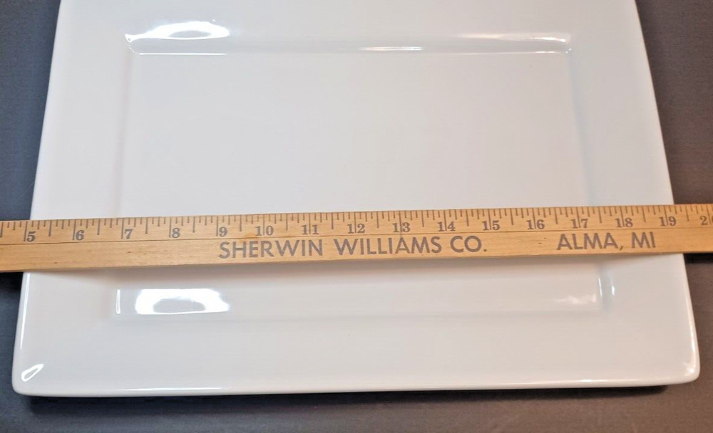 Better Homes and Gardens White Rectangular Platter 14.25" x 10"