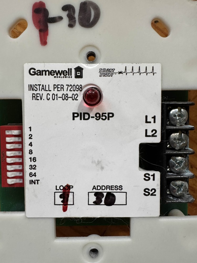 Gamewell PID-95P Addressable Module WITH COVER TESTED & WORKING