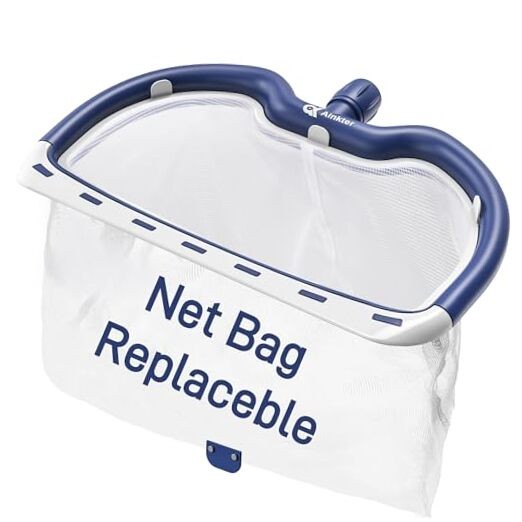 Pool Net Skimmer, 18.5" Pool Nets for Cleaning with Replaceable Heavy-Duty