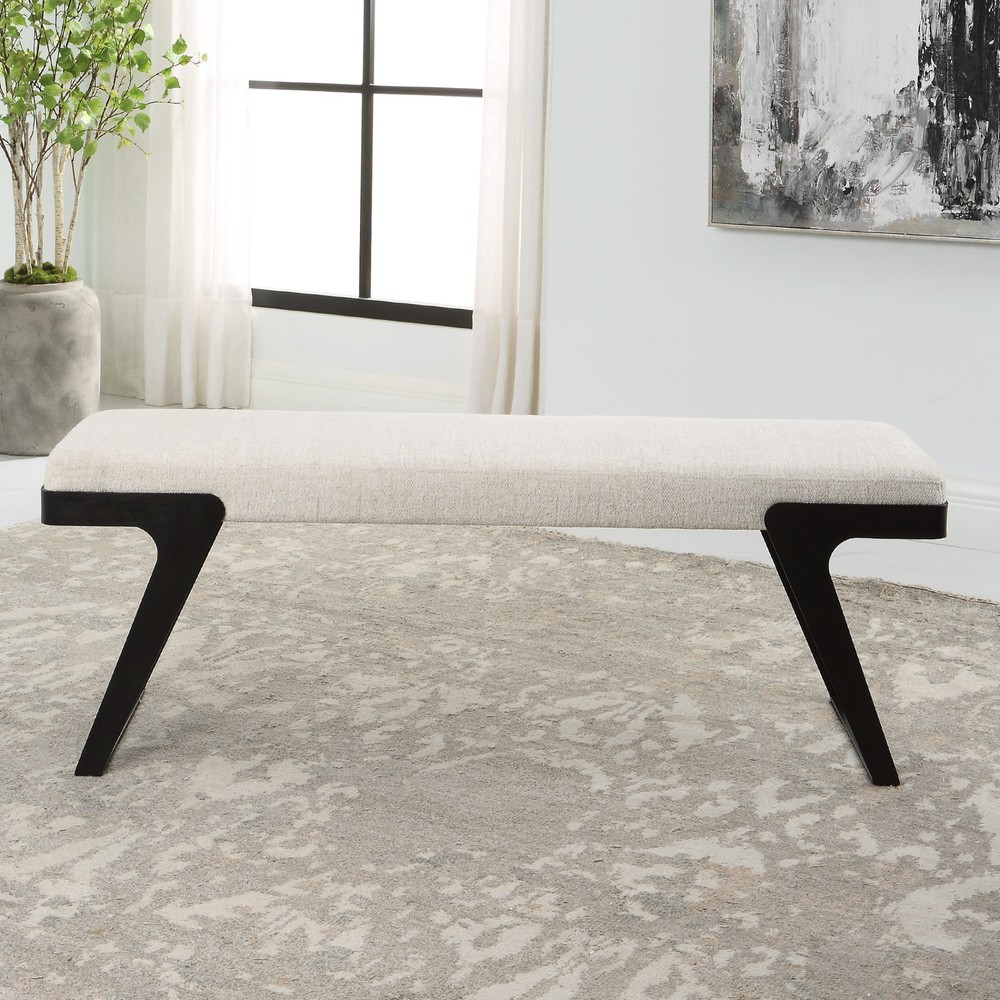 Uttermost 23758 Hover 53"W Bench - White