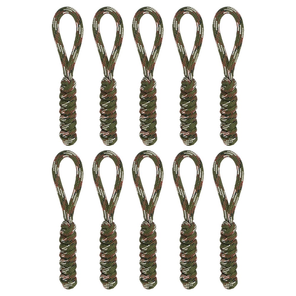 Zipper Pull Replacement [10PCS] - Paracord Pull Tab Extender -[Dark Green]