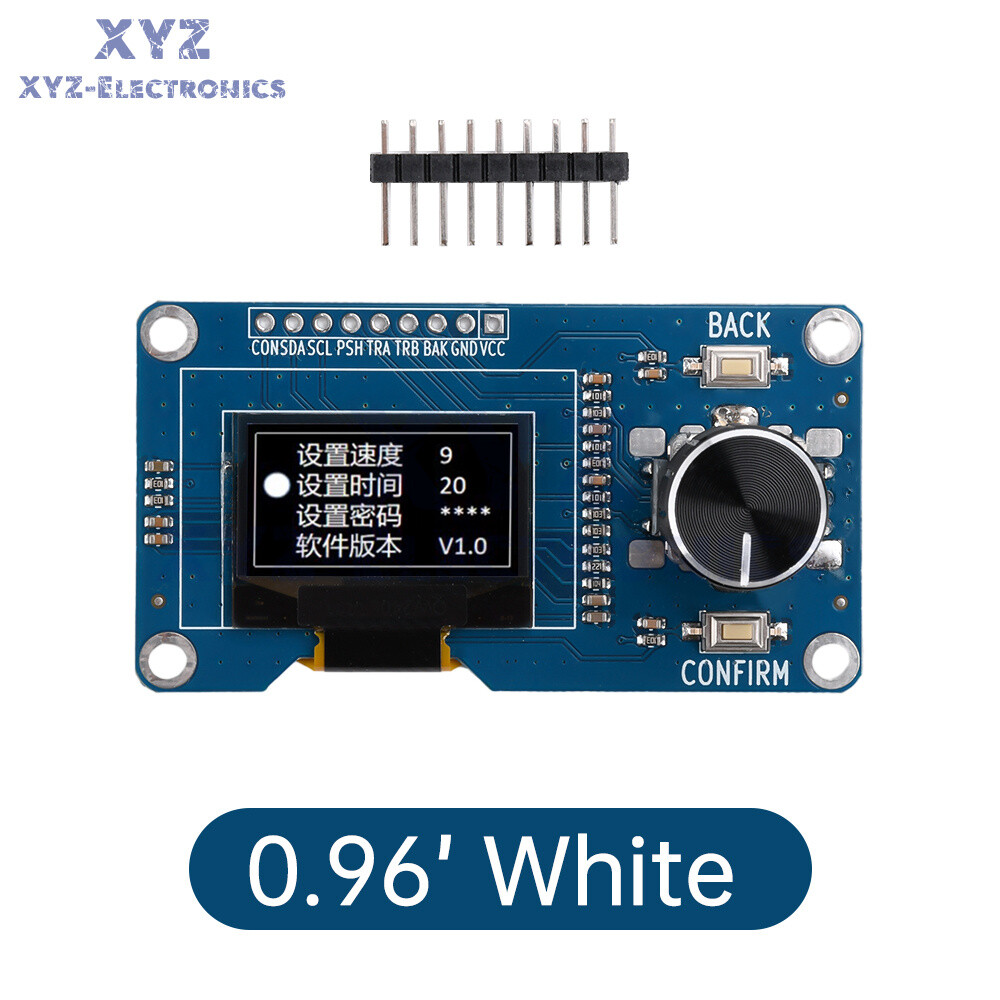 0.96-inch/1.3-inch OLED Display Screen EC11 Rotary Encoder Module IIC Interface
