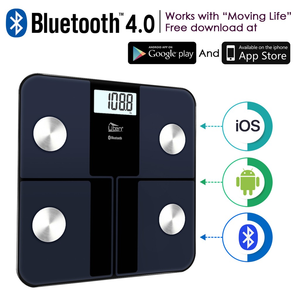 Digital Body Weight Scale Backlit Display High Precision Bluetooth BathroomScale