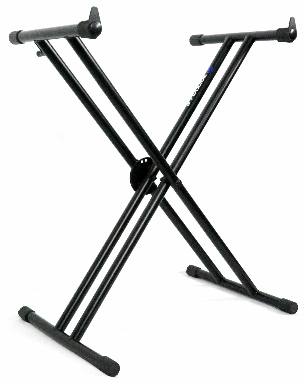 Rockville RKS30X Double X Braced DJ Controller Stand+Push Button Lock Mechanism