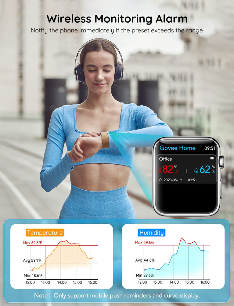 Wifi Thermometer Hygrometer H5103, Indoor Bluetooth Temperature Humidity Sensor
