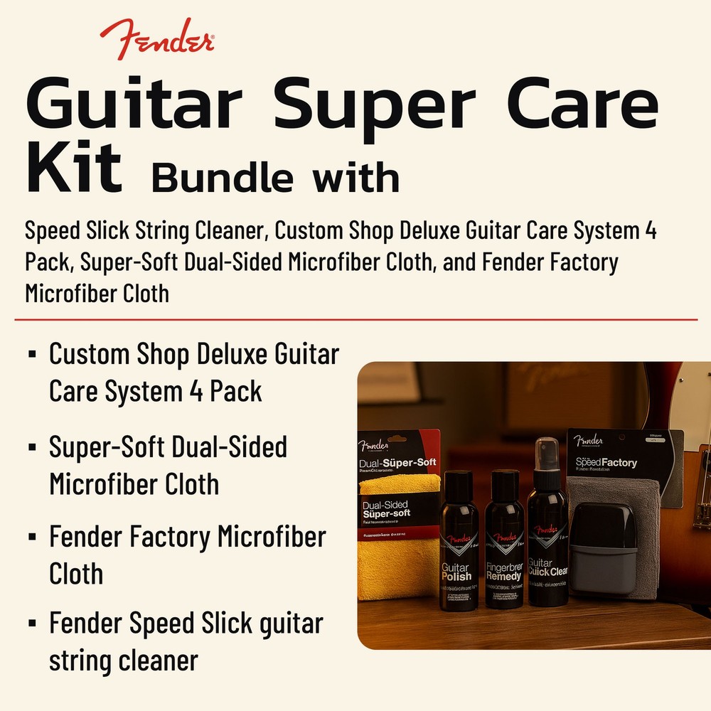 Fender Guitar Super Care Kit w/ String Cleaner