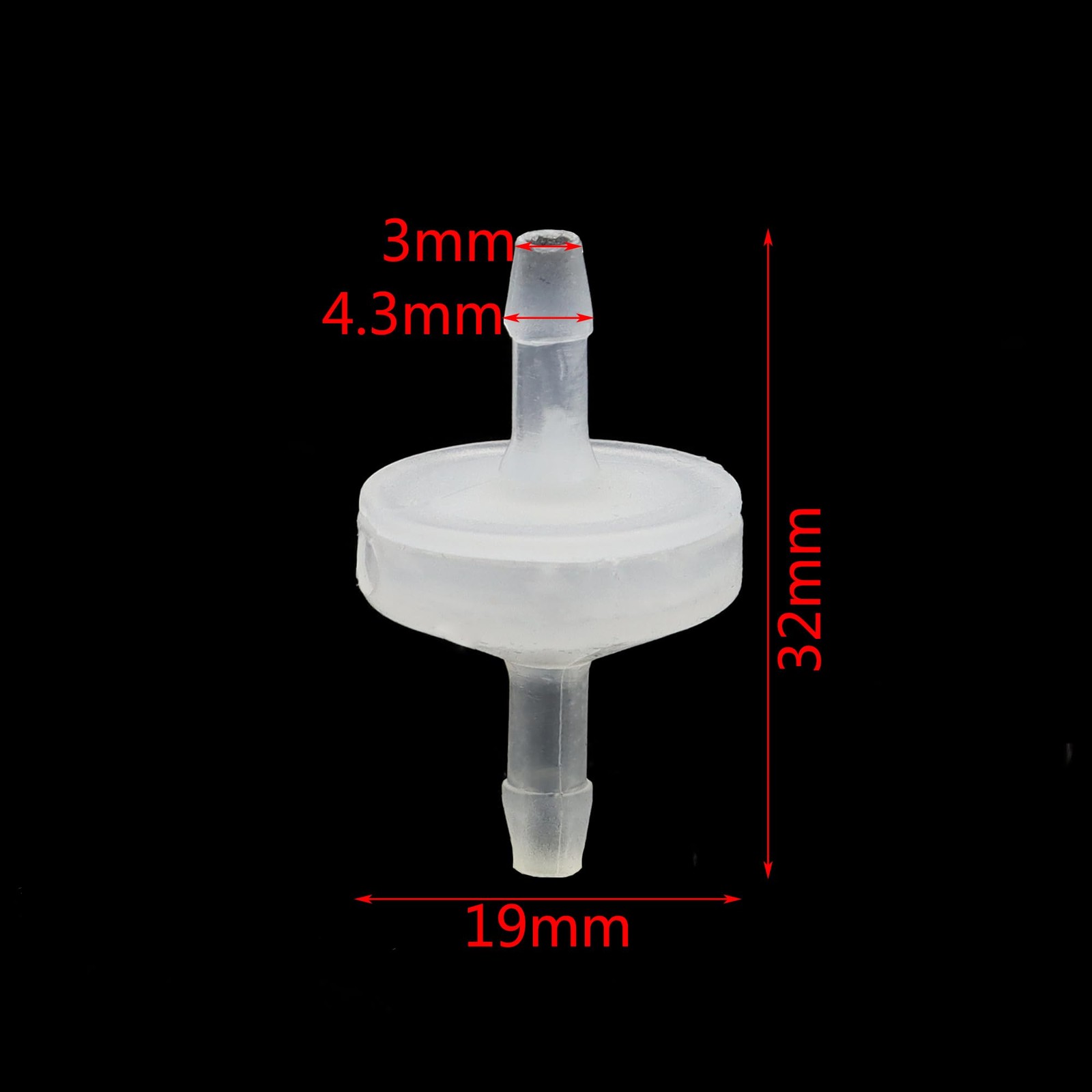 10 Pack 1/8 inch Plastic Check Valve, One Way Barb Hose Inline Non Inch