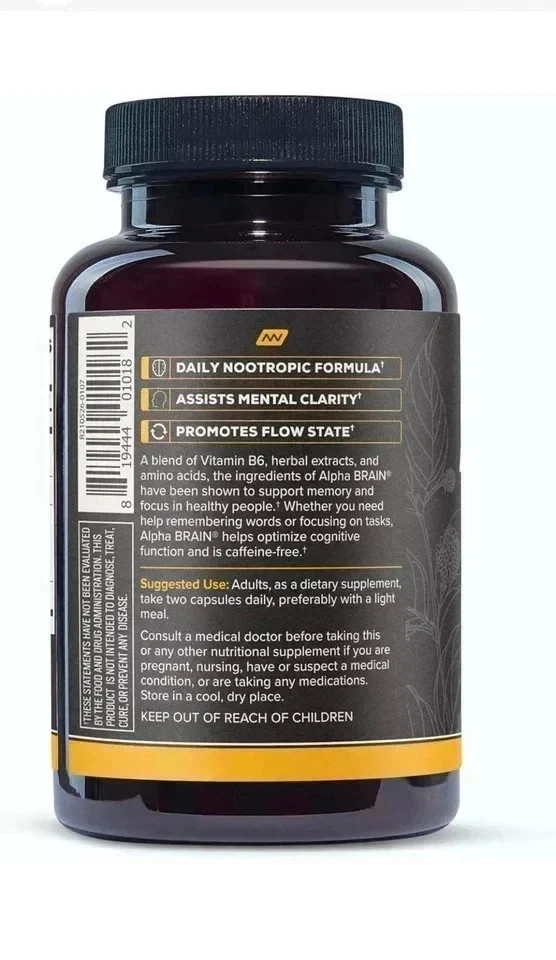 Onnit Labs Alpha Brain Memory & Focus Dietary Support Supplements- 90 Capsules