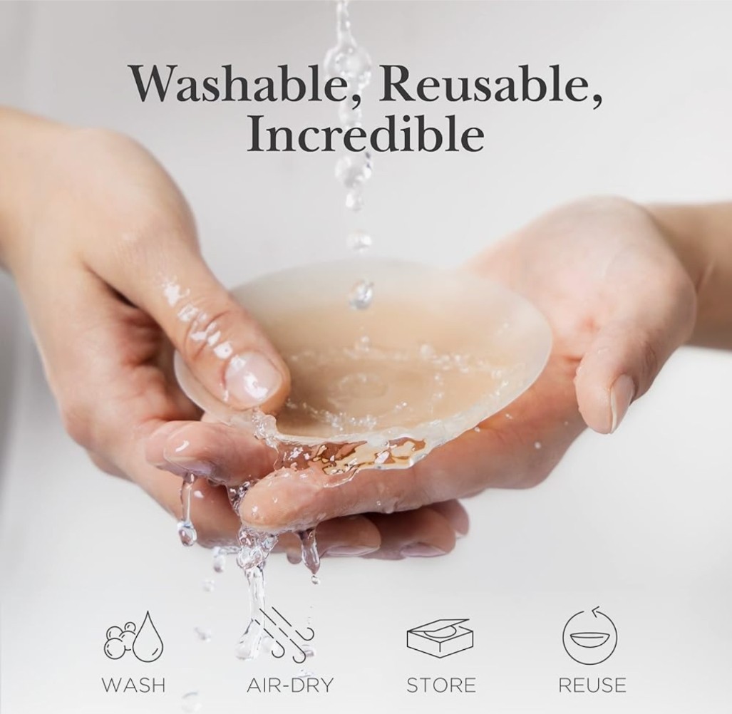 Nippies Nipple Cover Sticky Adhesive Silicone Nipple Pasties Reusable S/M Creme