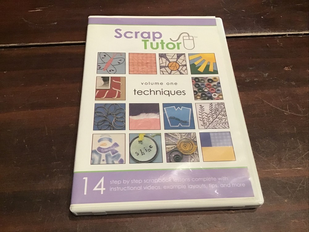 Scrap Tutor Volume One Techniques PC CD ROM Windows 95/98/98SE/2000/XP B493