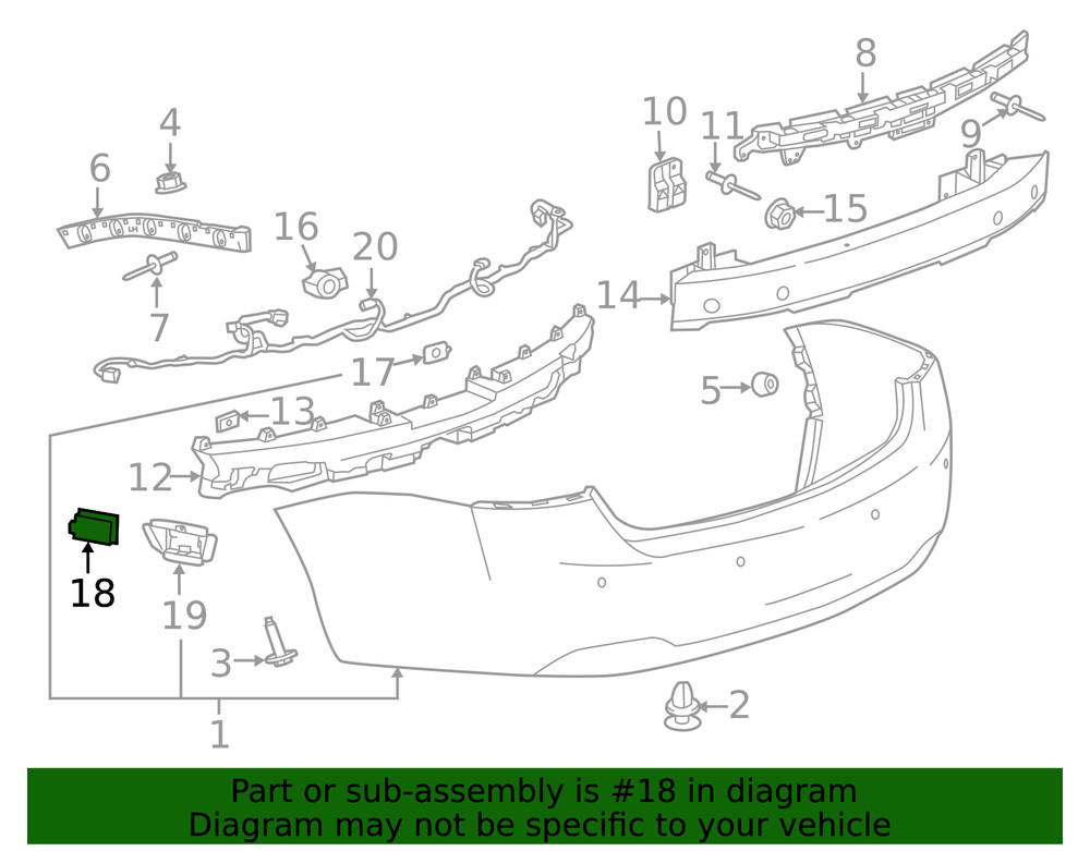 Genuine GM Object Sensor 84087756