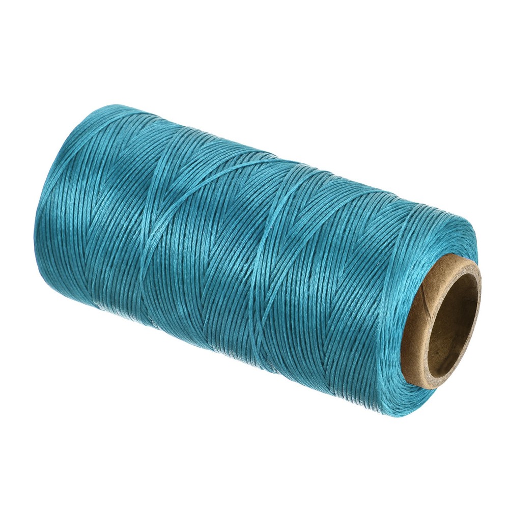 284 Yard 0.8mm 150D Flat Waxed Thread Polyester, Sky Blue