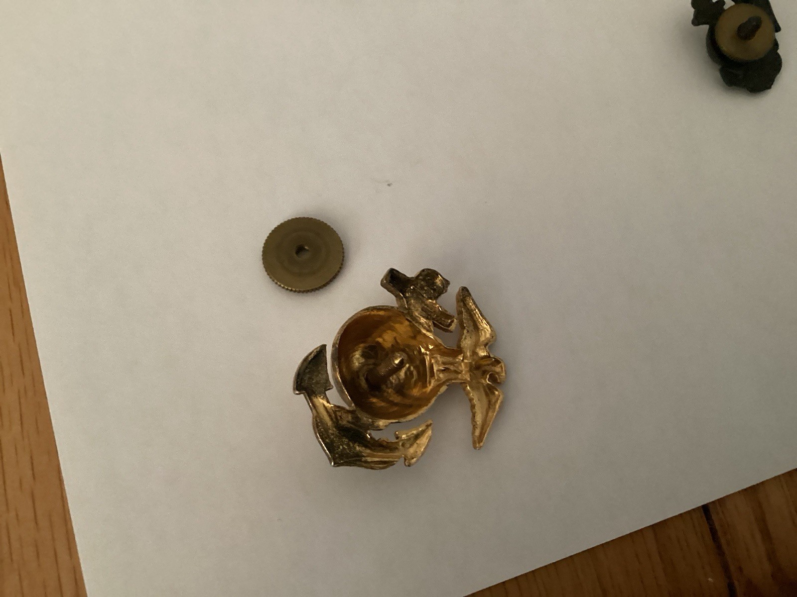 World War Two USMC 1 Guadalcanal Patch Sgt. Strips, Gold Sterling Cap Eagle More