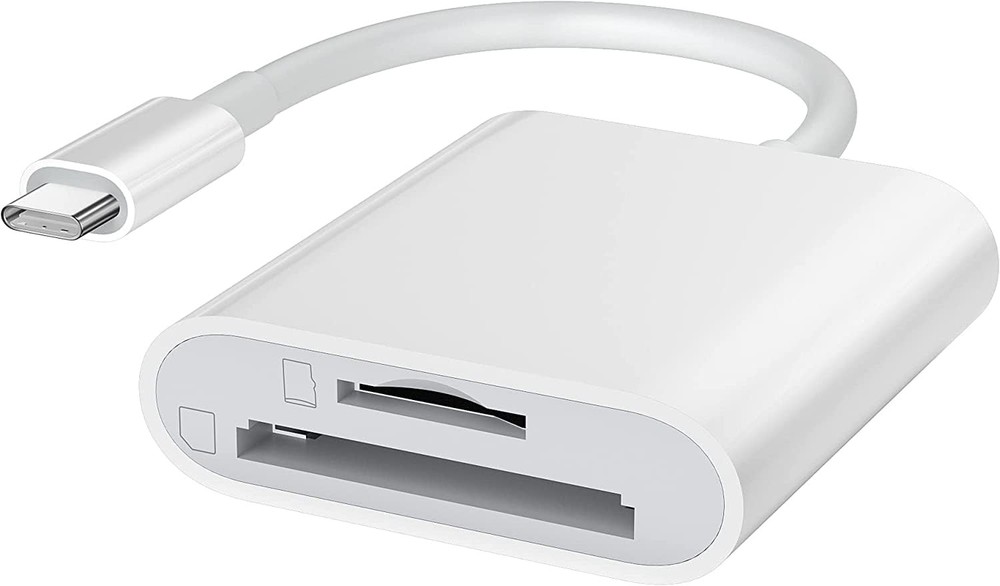 USB C SD Card Reader, USB-C to SD/Micro 2in1 2 Port (SD+TF)