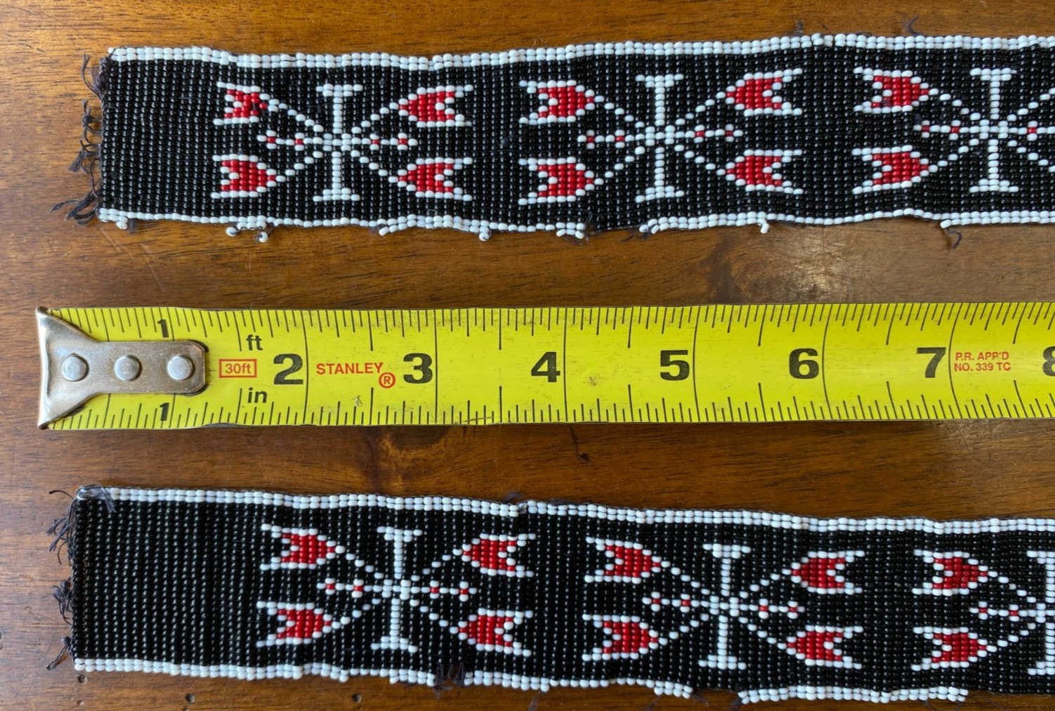 Vintage Hand Made Native American Beaded Sash Strips Lakota Sioux Ceremonial