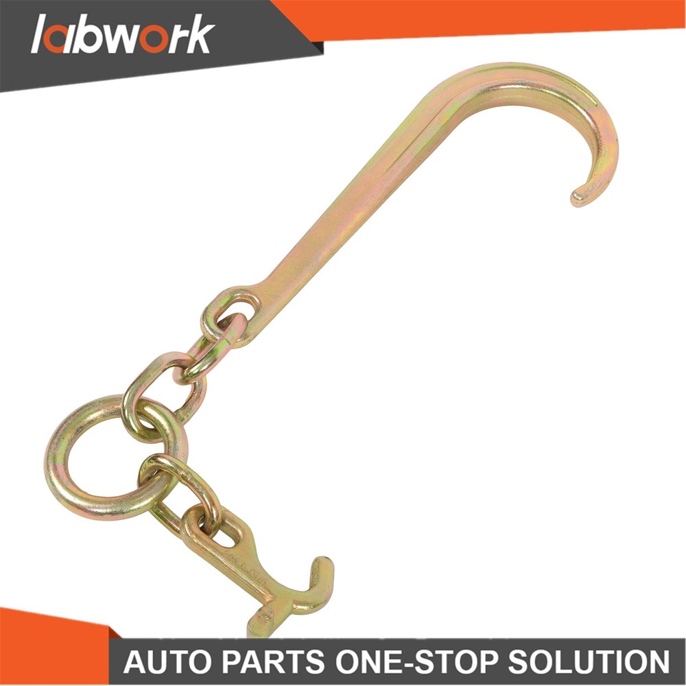 Labwork 15" J Hook with TJ Hook G70 5400Lbs Working Load Limit Roll Back Clevis