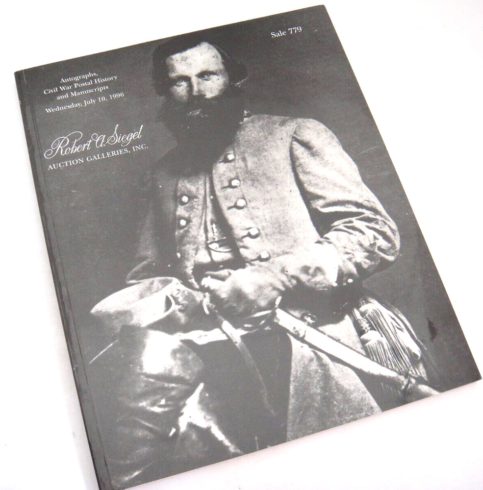 Siegel Stamp Auction Catalog Autographs Civil War Postal History Manuscripts 779