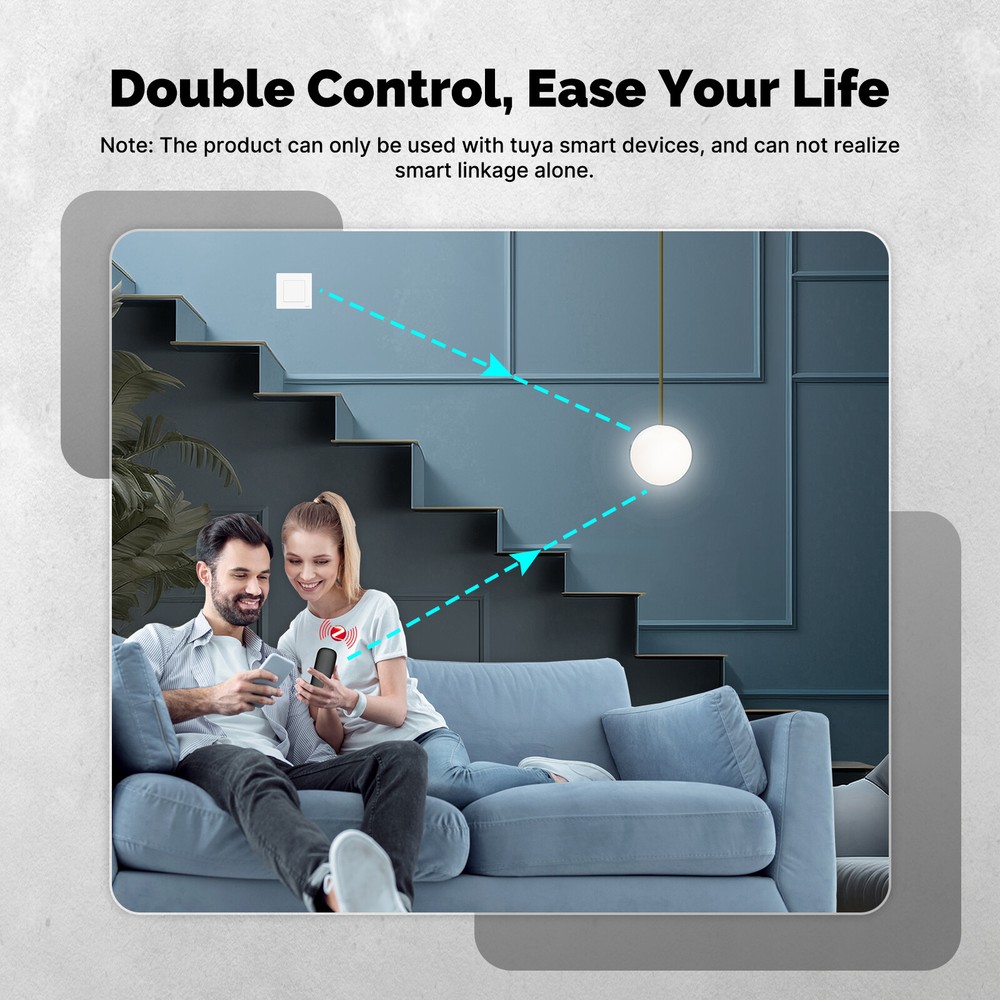 MOES ZigBee Smart Wireless 12-Scene Switch 4-Button Portable Remote Control APP